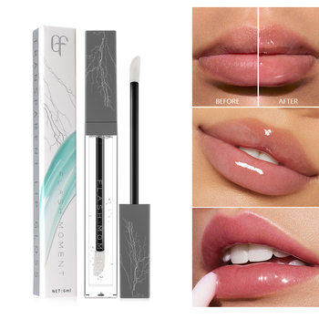 Cross-Border Flashmoment Moisturizing Long-Lasting Moisturizing Lip Gloss Transparent Glass Lip Care Lip Oil Colorless Lip Glaze Wholesale