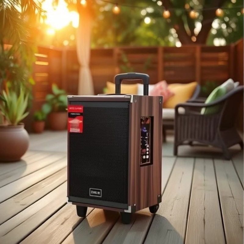 Multifunctional Square Dance Speaker 8inch Outdoor Karaoke Dance High-Power Rechargeable Karaoke Pole Speaker Bluetooth Performance