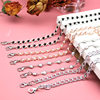 Metal sling rhinestone pearl shoulder strap new Hanfu shoulder strap accessories single row adjustable invisible shoulder strap