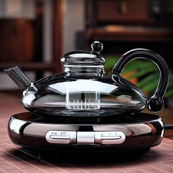 High-Temperature Resistant Electric Ceramic Stove for Boiling Tea and Water, Ultra-Thin Household Electric Stove Glass Tea Set