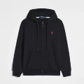 Zipper style, black with red label
