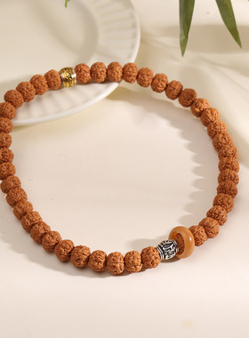 小金刚菩提子手串树王藏式士文玩六字真言手持佛珠盘玩手串念珠