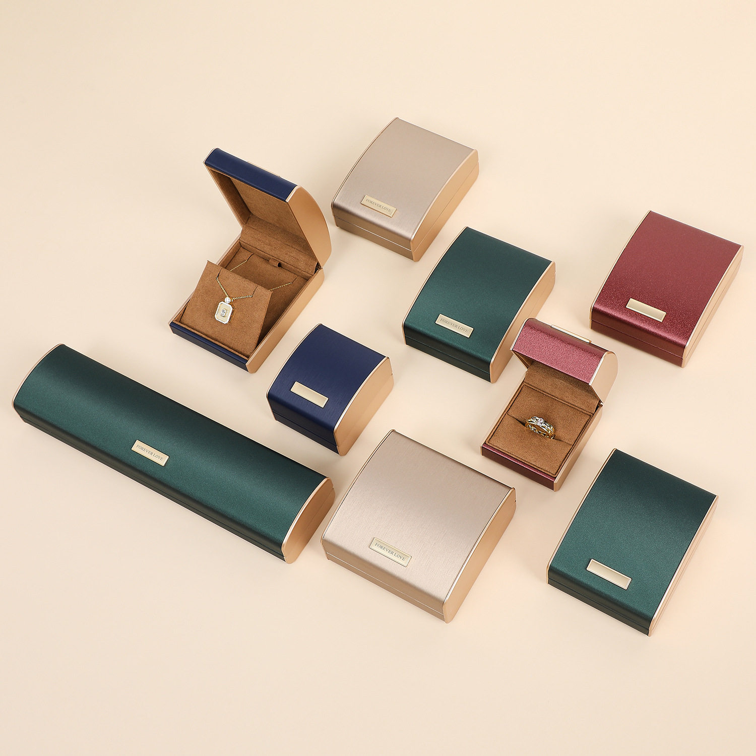 Cross-border Jewelry Box Advanced Jewelry Box Jewelry Box Ring Box Pendant Necklace Set Box Bracelet Jewelry Gift Box