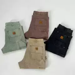 Car Mountain Style Day Trend B136 Niche American Retro Double Knee Logging Pants Washed Distressed Overalls Pants Trendy Brand