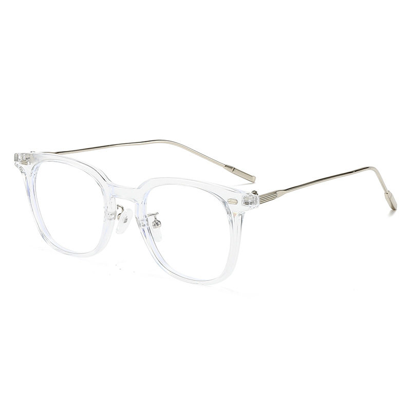 Explosive Internet Celebrity Plain Tea Color Glasses Frame Women's Ultra Light Glasses Frame Retro Anti-blue Light Glasses for Students with Myopia