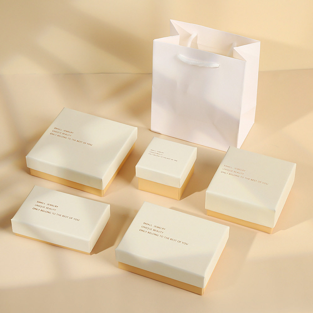 Tiandi cover jewelry box cross-border advanced simple necklace box earrings box fashion matching handbag packaging box wholesale