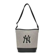 Mlb Canvas Bucket 2024 Autumn and Winter Classic Embroider Ny Large Capacity Fashionable One-Shoulder Crossbody Satchel Commuter