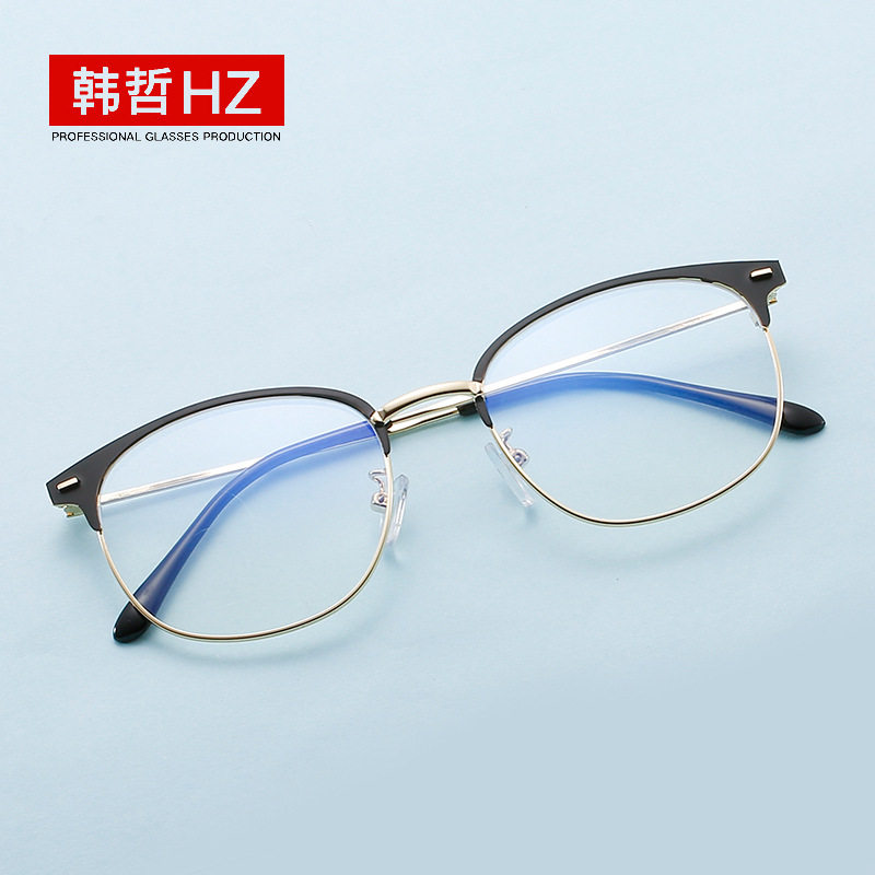 In stock anti blue light glasses women vintage metal frame photochromic glasses men women universal computer goggles wholesale