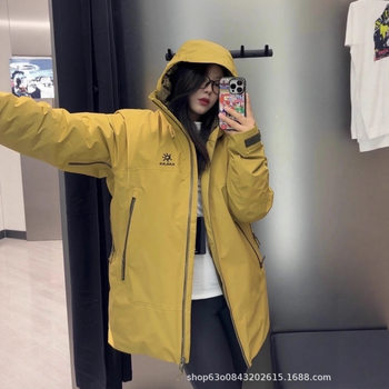 High-Quality Oler Sports Outdoor Ski Gtx Windproof and Waterproof 700 Puff Goose down Warm Hard Shell Hooded down Jacket