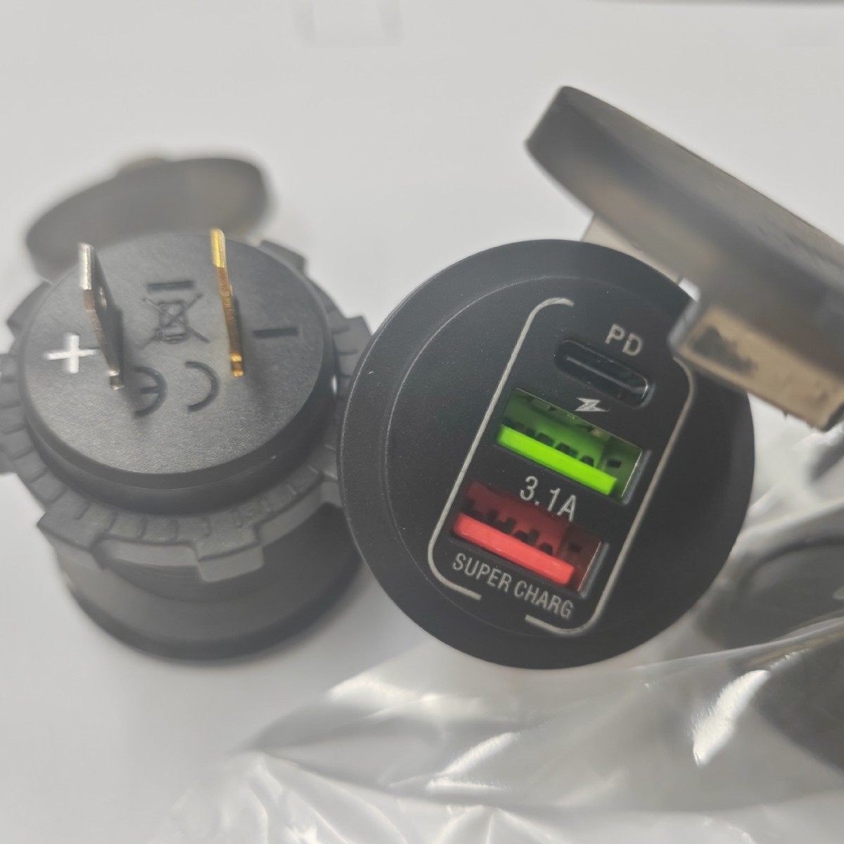 Modified car charger 2USB PD car fast charger car charger motorcycle car modified charger PD fast charger