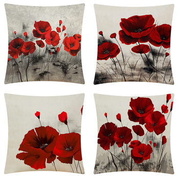 Popular Stone Painting Floral Elegant Plant Landscape Living Room Decorative Cushion Pillowcase Manufacturer Wholesale Sofa Linen