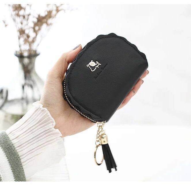 Tassel Card Holder Women's Korean Cute Personalized Mini Multi-Card Slot Small Fresh Large Capacity Handbag Casual Coin Purse
