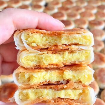 Guangdong Zhengzhou Chaozhou Chaozhou Specialty Zonghui Lai Mung Bean Cake Crispy Pastry Old-Fashioned Handmade Mung Bean Cake Snacks