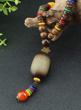 复古毛衣链古忆时光木质