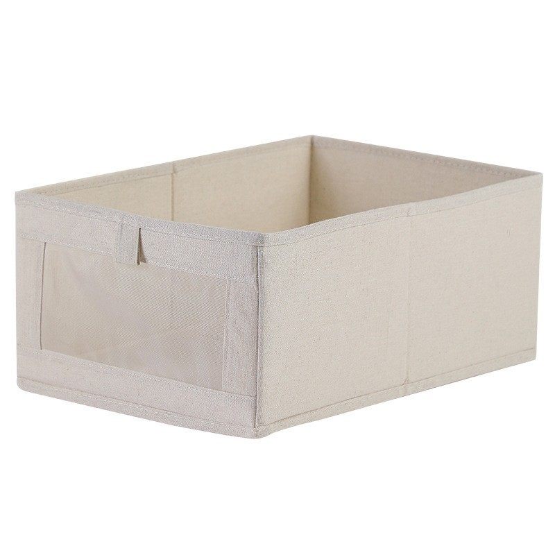 Cotton and Linen Fabric Clothing Storage Box Wardrobe Storage Box Drawer-Type Foldable Large-Capacity Wardrobe Storage Box