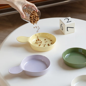 Ceramic Cat Bowl, Pet Bowl Feeder, Cat and Dog Food Utensils, Pet Food Bowl, Kitten Bowl, Rice Bowl, Pet Dinner Plate