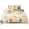 High-Density Milk Velvet Four-Piece Set for Supermarkets and Foreign Trade, Thickened and Warm for Winter Dormitory Use, Includes Three-Piece Bed Sheet and Duvet Cover