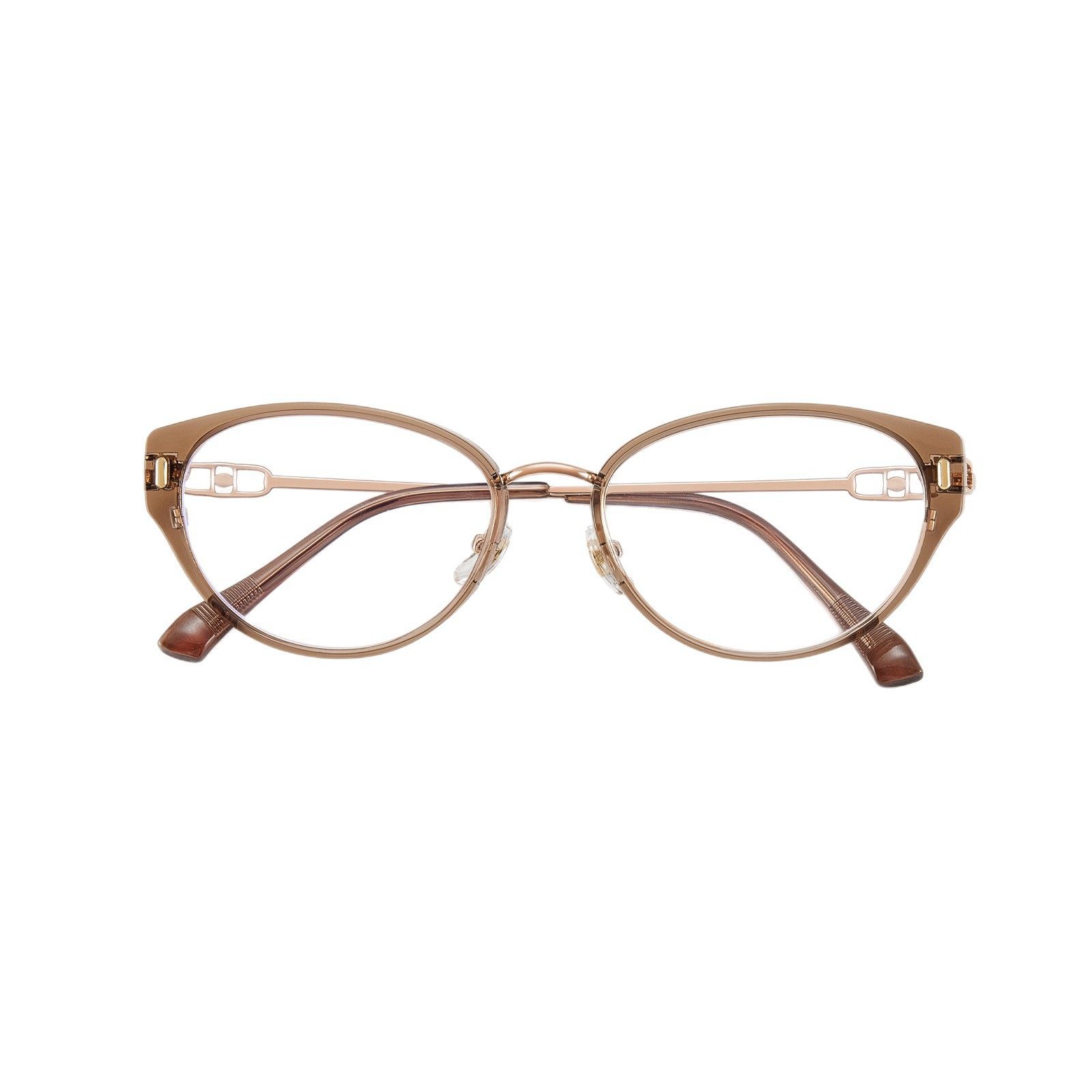 Korean-Style Cross-Border Tr90 Lightweight Cat-Eye Glasses for Women with Myopia, Available with Prescription, Anti-Blue Light, Plain, Natural Look Glasses Frame