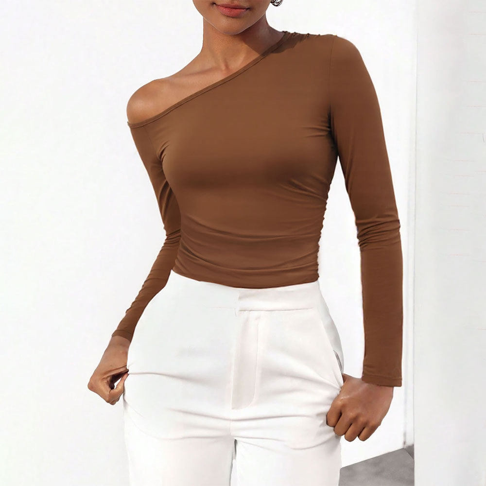 Y2K Slim Fit Off Shoulder Long Sleeve Bodysuit Versatile Design Spring Summer Style Wholesale Available