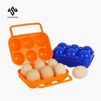 Wholesale Outdoor 12-Grids Egg Box with Satchel Portable Egg Protection Box Brand New Household Pp Material Egg Tray