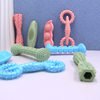 Pet supplies new dog chewing toy pet bite leakage food toy tpr dog toothbrush molar tooth cleaning stick
