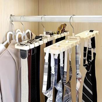 10 card position belt rack multifunctional tie belt storage wardrobe scarf scarf rack plastic organizing rack