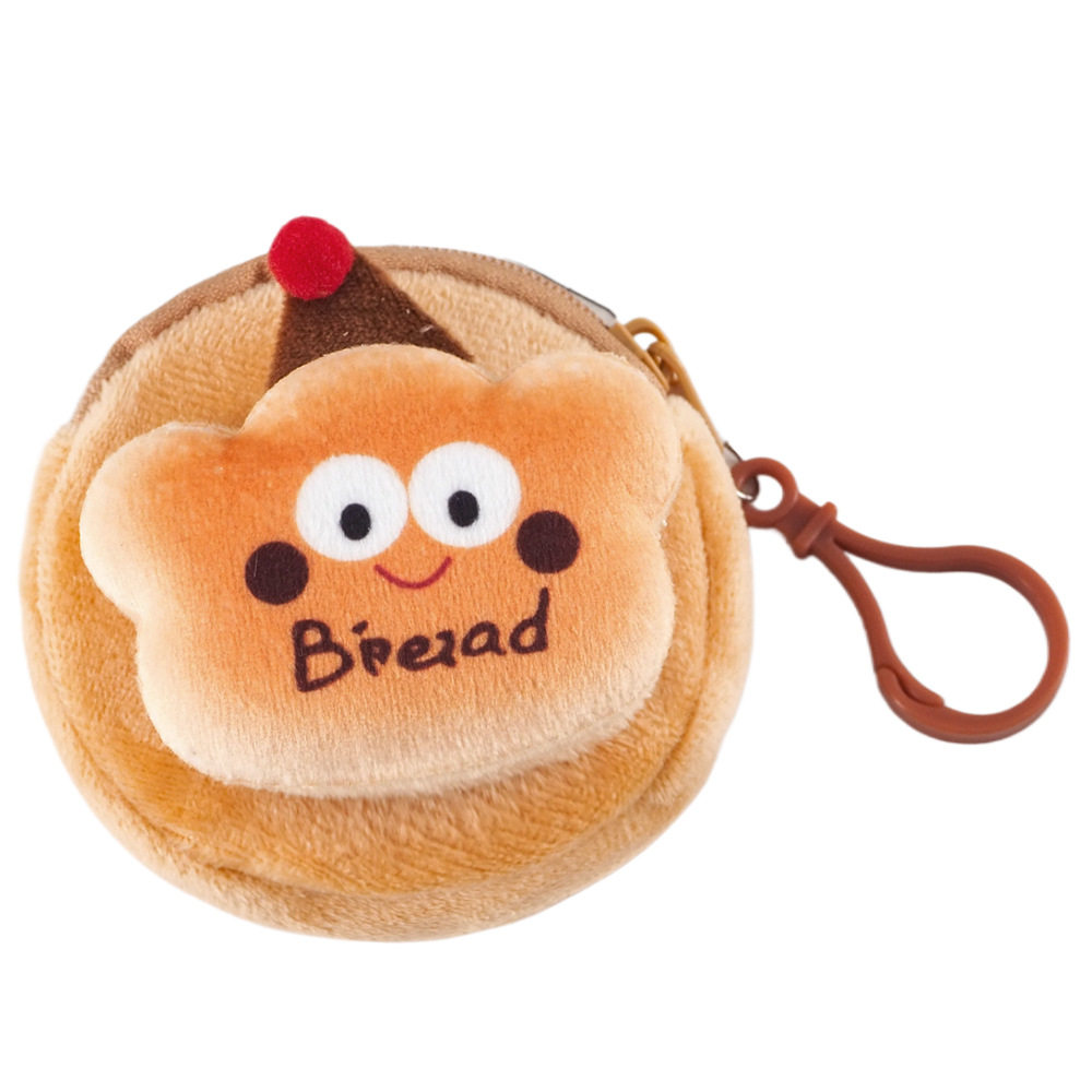 Cute Plush Coin Purse Student Portable Coin Storage Bag Cartoon Doll Headphone Bag Key Card Small Bag