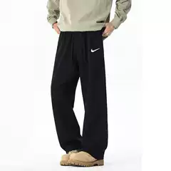 Cross-Border American High Street Cargo Joggers Men's Spring Fashion Loose Fit Heavyweight Drop Crotch Straight Leg Pants