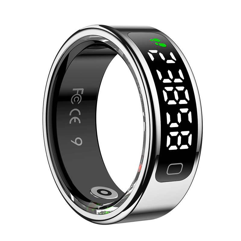 Cross-border R11C smart ring with display heart rate blood oxygen sleep monitoring step gesture control movement ring