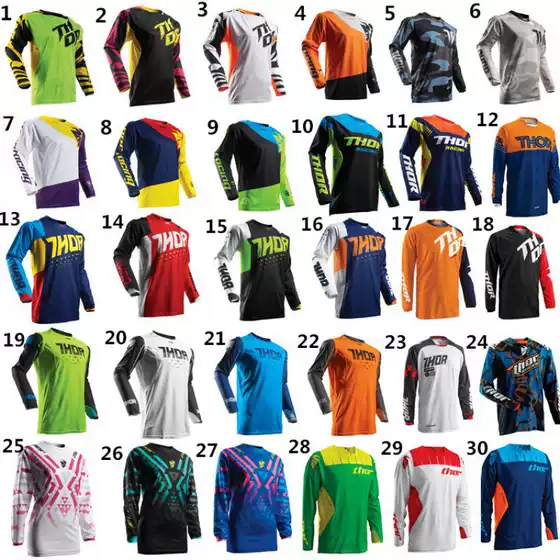 Versatile and Popular Off-Road Motorcycle Clothing, European and American Sizes, Summer Long-Sleeve T-Shirt Top, Hooded, Printed Logo, Breathable