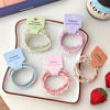 Colorful small fresh hair rope girl ball head high ponytail hair band high elastic durable head rope cute headdress