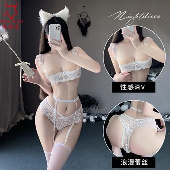 Sexy Lingerie Summer European and American Sexy Three-Point Private Lace Bra Passion-Free Suit 2087
