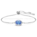 Full diamond single diamond white gold blue diamond bracelet
