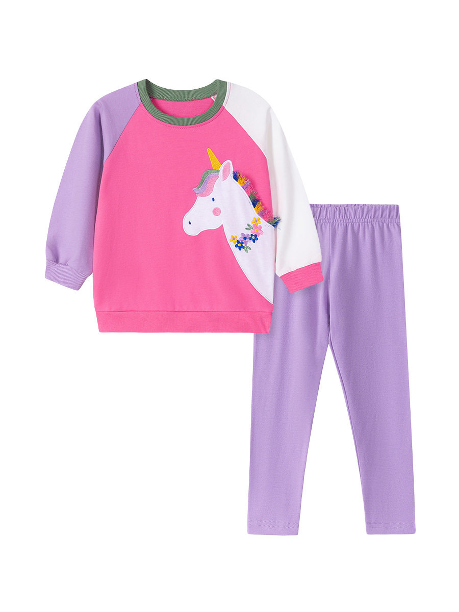 Factory Children's Clothing Wholesale, New Autumn Girls' Set, [Style] Kids' Outfit, Cute Cartoon Children's Clothing