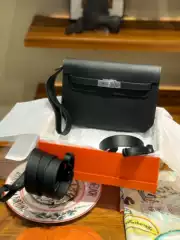 Hermès Epsom Genuine Leather Kelly Depeches Briefcase 25 Yamashita Yuzo Embossed Top-Grain Leather Crossbody Underarm Bag