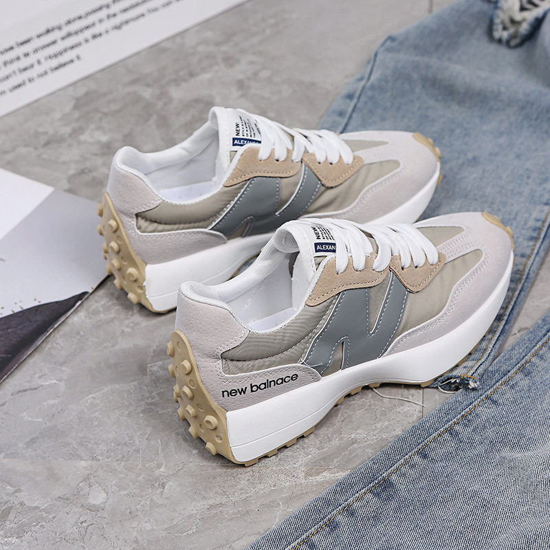 Small waist dad shoes for women 2023 spring and summer new online celebrity thick-soled student casual shoes breathable sports Forrest Gump shoes for women