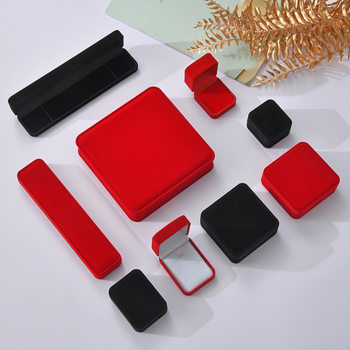in stock wholesale velvet jewelry box jewelry display ring pendant bracelet necklace box jewelry gift pendant box