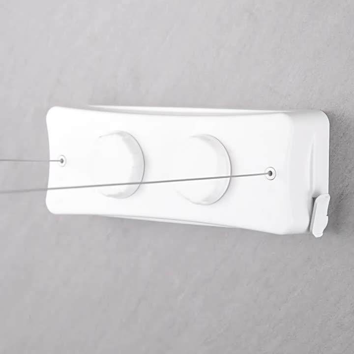 Indoor No-Drill Invisible Clothesline Balcony Invisible Clothes Rack Steel Wire Rope Retractable Bathroom