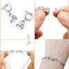 Cross-Border Hot Selling Color-Preserving Short 5mm Cylindrical Double-Headed Spring Buckle Magnet Buckle DIY Bracelet Necklace 18K Imitation Gold