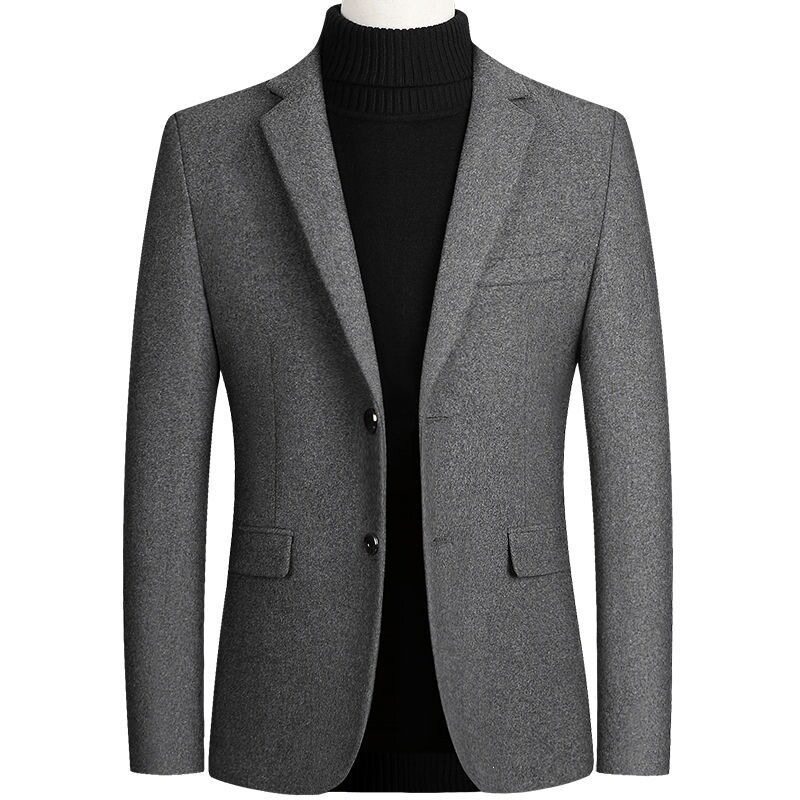 Mens Short Wool Blazer Jacket Business Casual Style Autumn Winter Collection Wholesale Available