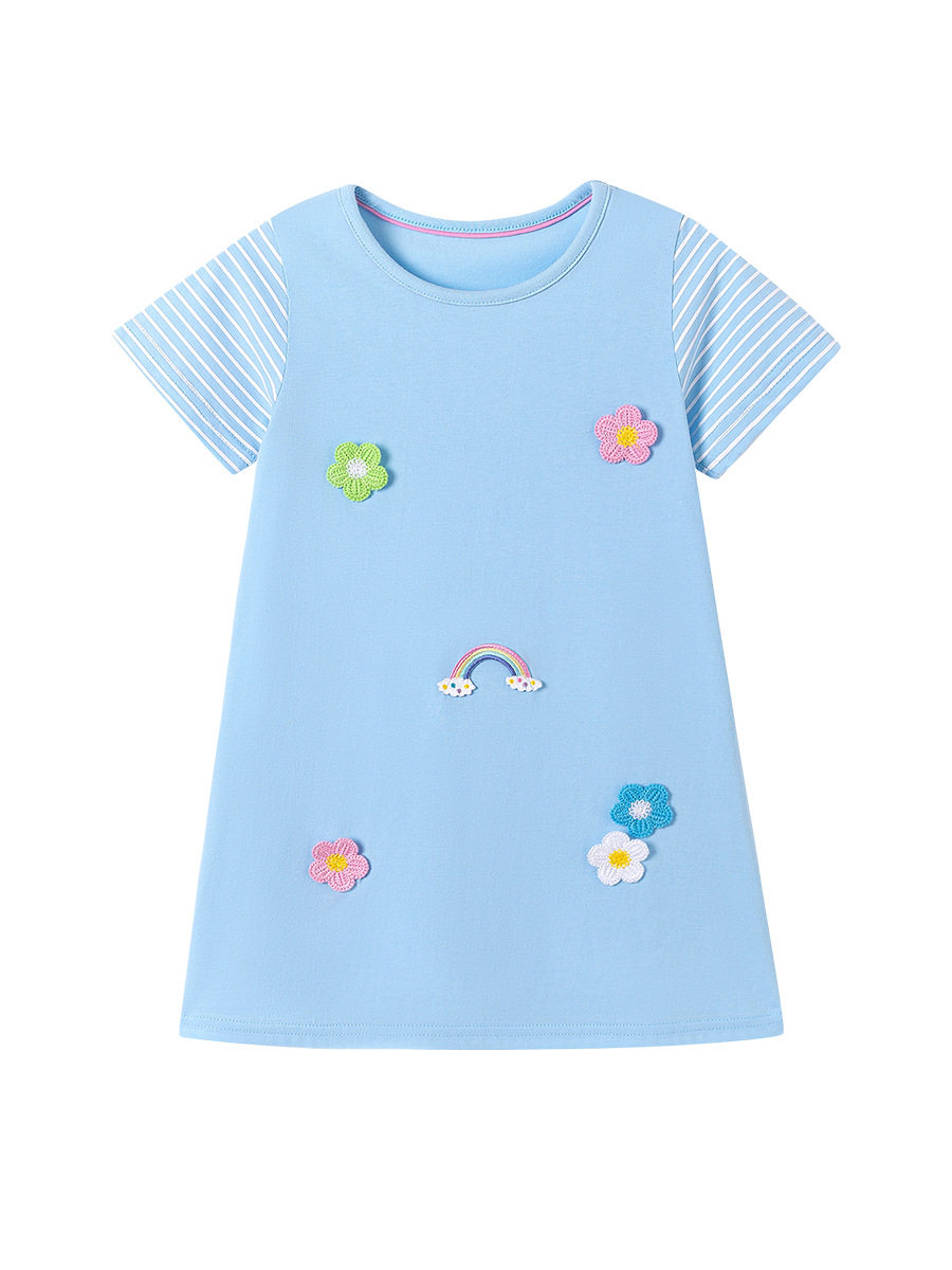 [Style] Kids' Dress Wholesale, Summer Short-sleeve Girls' Dress, Cute Kids' Dress