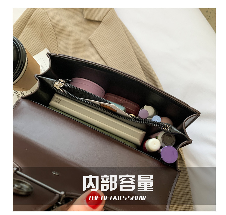 French Niche Bags for Women New Trendy Autumn and Winter Chain Shoulder Crossbody Bag Printed Small Square Bag Retro Style 23 undefined