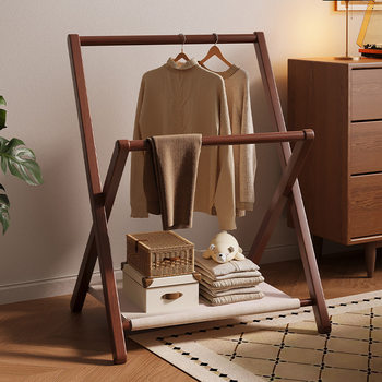 Floor-Standing Clothes Rack for Bedroom, Coat Rack, Drying Rack, Household Storage Rack, Bedside Clothes Organizer