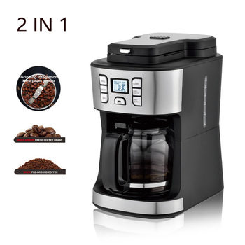 American Coffee Machine Household Grinding Bean Coffee Machine Automatic Drip Coffee Machine Insulation Grinding Bean Brewing All-in-One Machine