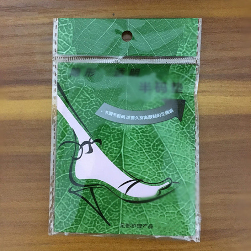 Transparent front palm pad anti-wear foot half size pad small gift insole factory wholesale crystal silicone heel pad men's and women's shoes