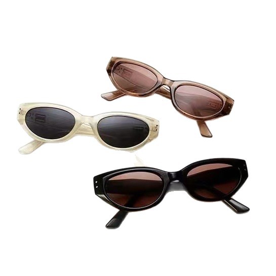 Jennie's New Retro Cat-Eye Gm Sunglasses for Women with Small Faces, High-End Small Frame Street Photography Sunglasses for Men and Women