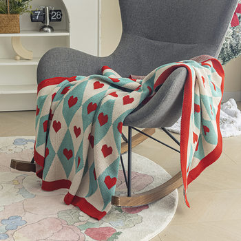 Nordic Style Living Room Small Blanket Office Blanket Lunch Break Air Conditioning Blanket Knitted Bedroom Model Room All-Season Blanket