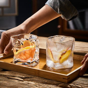 Japanese Style ins Style Whisky Cup Foreign Wine Glass Household Alien Rock Cup Water Cup Beer Cup Milk Coffee Cup