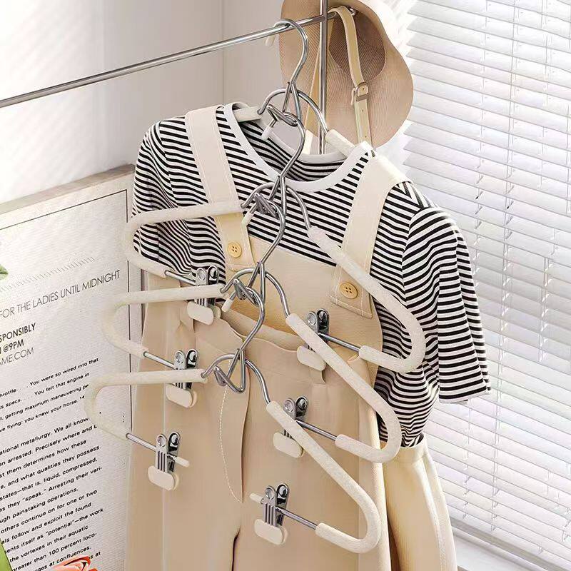 Seamless Sponge Hanger Home Hanging Multi-functional Non-slip Horse-faced Skirt Clip Hanfu Hanging Hanger Good-looking and Easy to Use