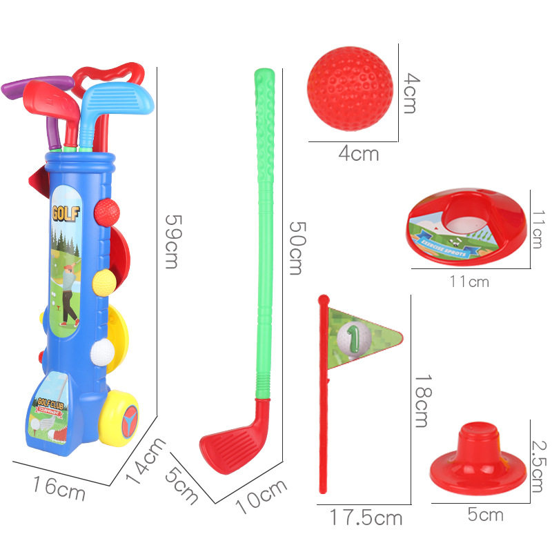 Children's Parent-Child Sports Toy Golf Set Club Interactive Game Body Shoulder Ball Sports Fitness Equipment